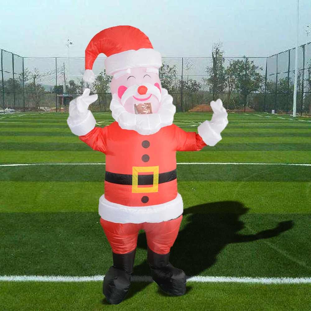 

Santa Claus Inflatable Costume Kid Halloween Party Festival Stage Cosplay Costume Ground Outdoor Decorations for Chidlren Adults