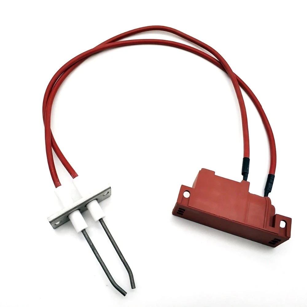Gas Propane Dryer 220V Double Ignition Component European Pulse Igniter Kit Spark Ceramic Electrode Ignitor Parts 240mm Wire