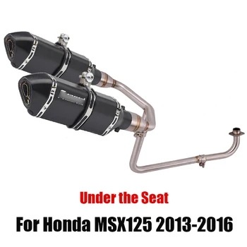 

For Honda MSX125 2013-2016 Motorcycle Front Link Pipe Connecting Middle Tube Exhaust Tips Muffler Pipe 51mm Slip Under The Seat