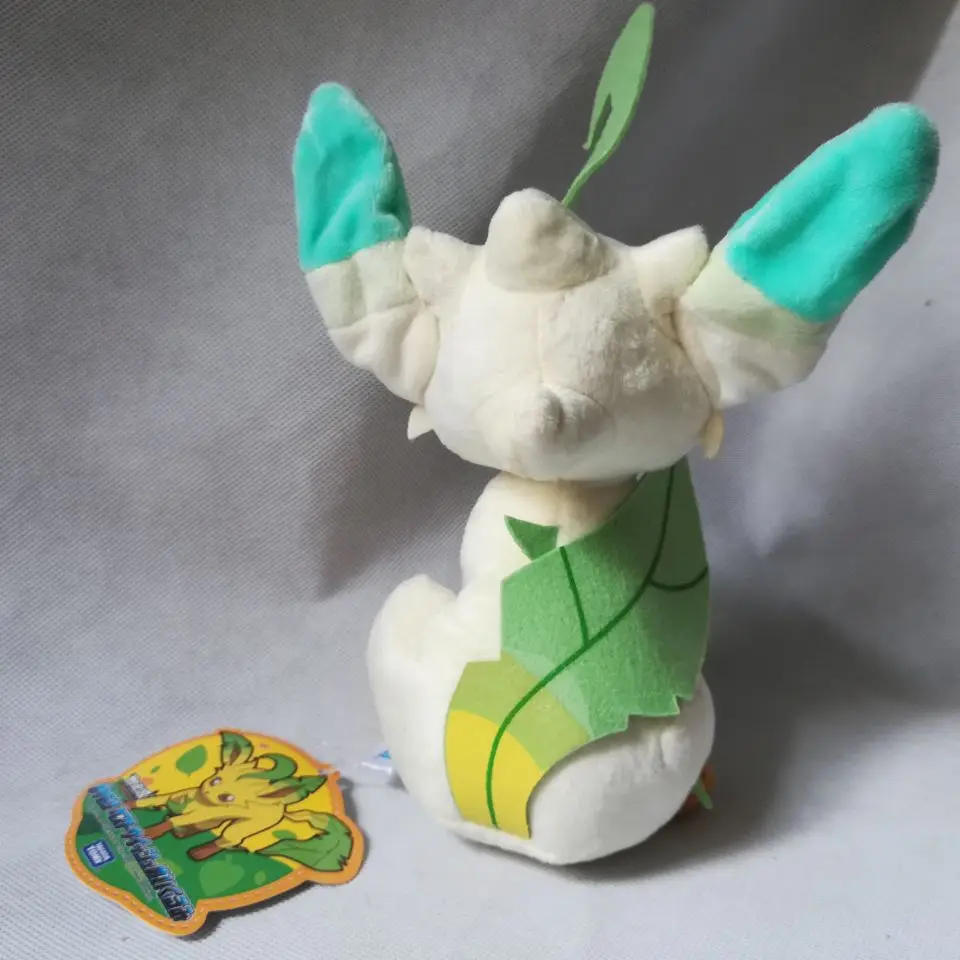 Около 20 см аниме на корточки Leafeon Плюшевые игрушки Мягкая кукла детские игрушки подарок на день рождения b0689