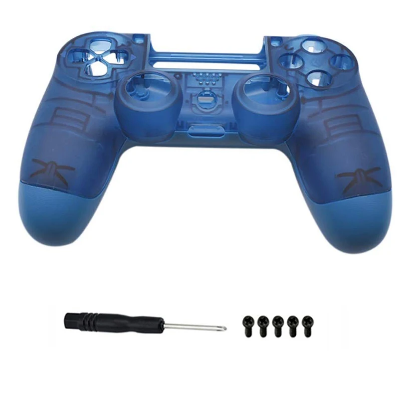 

Clear Blue PS4 PRO Housing Shell Faceplate Case Replacement for Playstation 4 Dualshock 4 Pro 4.0 V2 Controller JDM 040 JDS 040