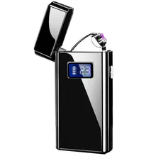 2019 Dual Flameless Logam Rokok Rechargeable Double Arc Plasma Logam Ringan(China)