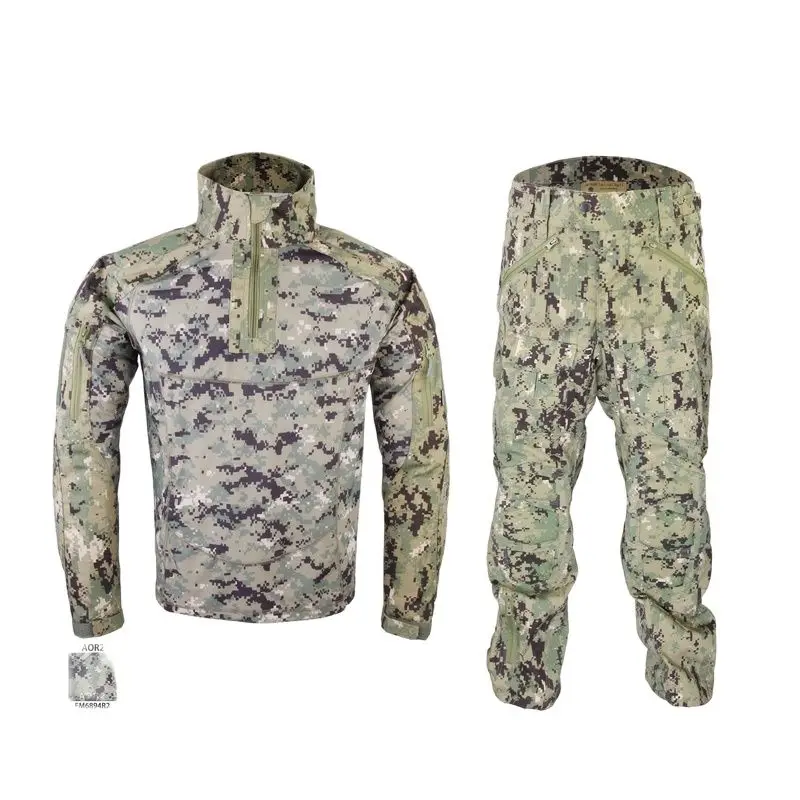Emersongear Mens Tactical Suit Sportwear Hiking Combat Tracksuit Fall Winter Long Sleeved Shirts Pants Camouflage