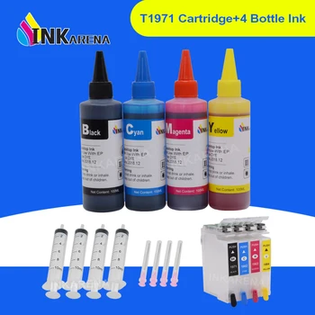 

INKARENA T1971 XL Refill Ink Cartridge +4 Bottle Ink For Epson T1961 T1951 Expression XP 101 201 211 401 204 104 214 411 WF-2532