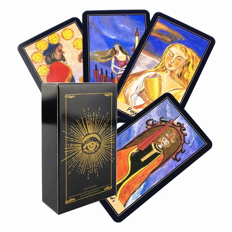 The Wheel of Fortune Tarot Card Oracle Card Entertainment Party Board Game Tarot Deck English PDF Guidebook 12x7cm high quality tarot cards and guidebook card fate divination game tarot deck for party holiday gift board games