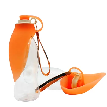 

Portable Pet Feeder Drinking Bowl Dispenser Water Bottle Outdoor Pet Water Container 580ml New