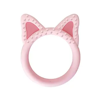 

Baby Round Teether Molar Bar Bracelet Food Grade Silicone Cartoon Animal Soother GXMB
