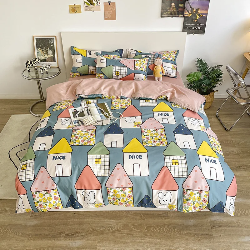 KAS Kids Girls Cactus Single Double Quilt Cover Set Children's Bedroom Bedding 