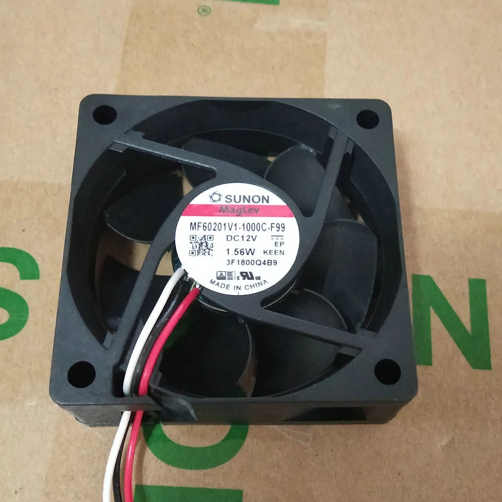 

For Sunon MF60201V1-1000C-F99 DC 12V 1.56W 3Wires 60X60X20MM 6CM 6020 COOLING FAN