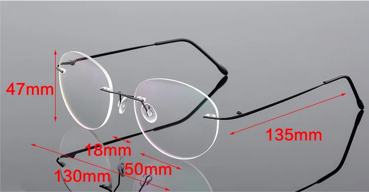 Vazrobe без оправы женские оправа для очков Мужская очки без оправы женские мужские очки ультралегкие очки по рецепту