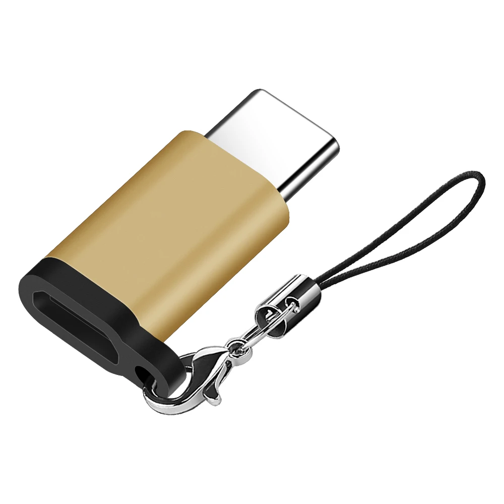 Золотой Usb type-C штекер Micro USB Женский адаптер usb type-C USB C OTG для samsung S10 Xiaomi huawei Oneplus 7T 7 Pro Macbook pro USBC - Цвет: Золотой