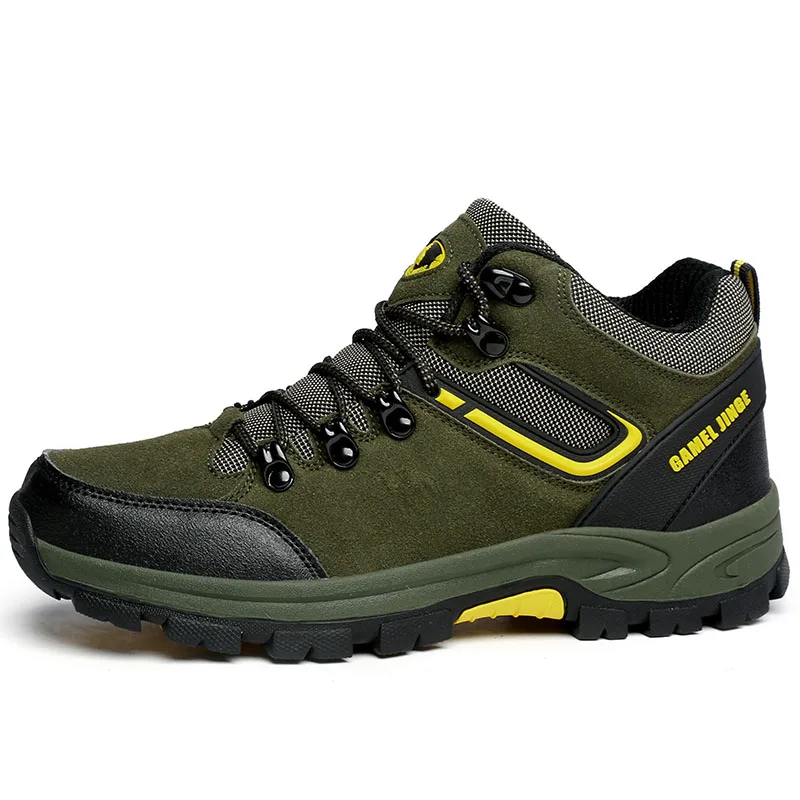 Уличная походная обувь женские водонепроницаемые Нескользящие альпинистские горный треккинг кроссовки унисекс прогулочная обувь мужская замшевая обувь для охоты - Цвет: army green
