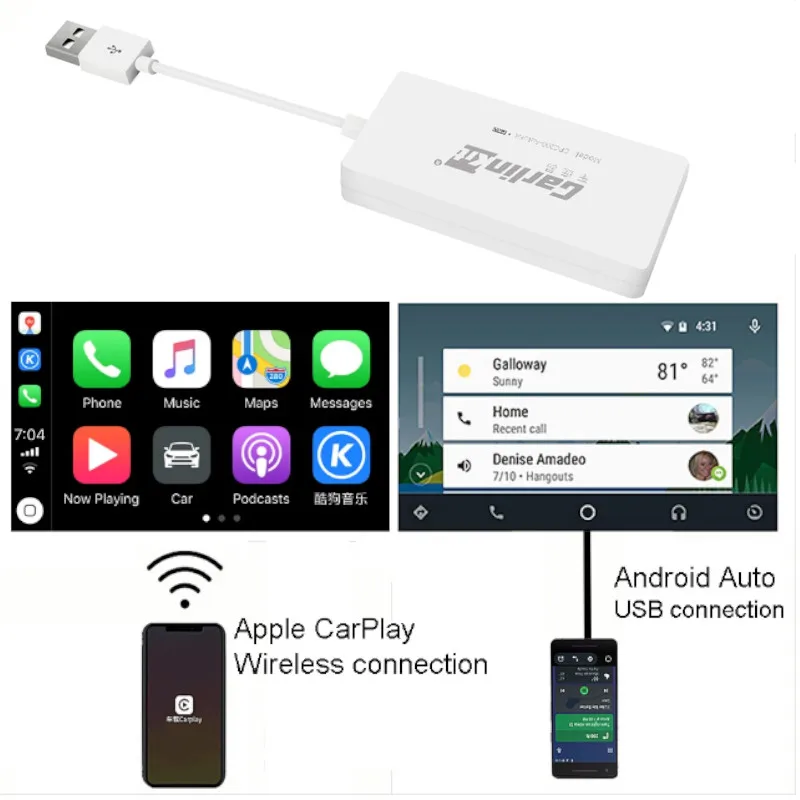  Drahtlose Bluetooth Smart CarPlay USB Dongle Für Android GPS Navigation-Player Mit Android Auto Spi