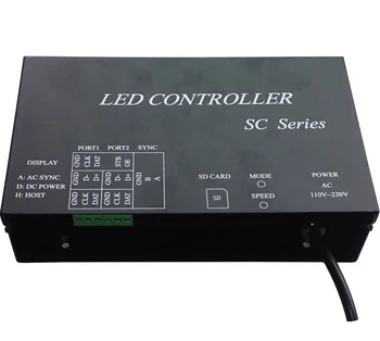 

H803SC LED music pixel controller; supports multiple microphone audio line inputs such as DMX512