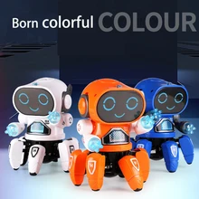 Best Price High quality children's electric six-claw dancing robot with music LED light children's educational toy birthday gift Best Price High quality children's electric six-claw dancing robot with music LED light children's educational toy birthday gift