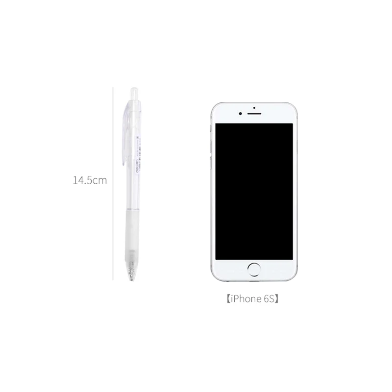 Mohamm 1Pcs 0.5mm Transparent Black Ink Gel Pen Office School Writing Student Supplies Stationery 5