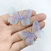 32*43mm DIY Bling Butterfly Crystal AB Resin Rhinestone Flatback Cabochon Stone DIY Wedding Decoration Crafts  -16W182 ► Photo 1/6