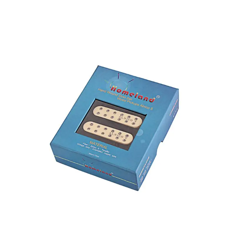 

1 Set Guitar Pickup Mini Humbucker For ST SSS Size 6 String Neck Middle Bridge Alnico V Milk Yellow