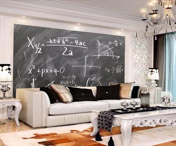 

CJSIR Custom Wallpaper Mathematical Formula Chalk Drawing TV Background Wall Living Room Bedroom Background 3d Wallpaper Decor