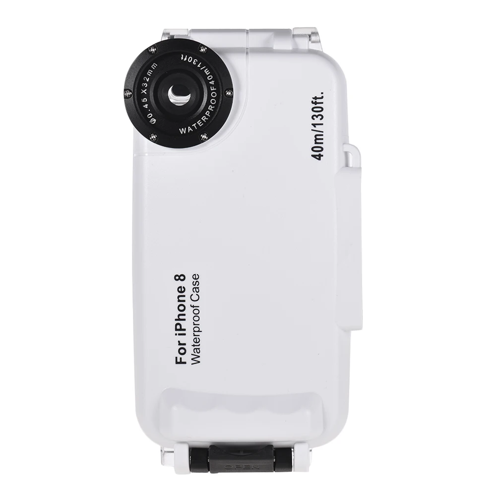 

Diving Mobile Phone Waterproof Housing Smartphone Protective Case Cover Underwater 40M/ 130ft for iPhone 8