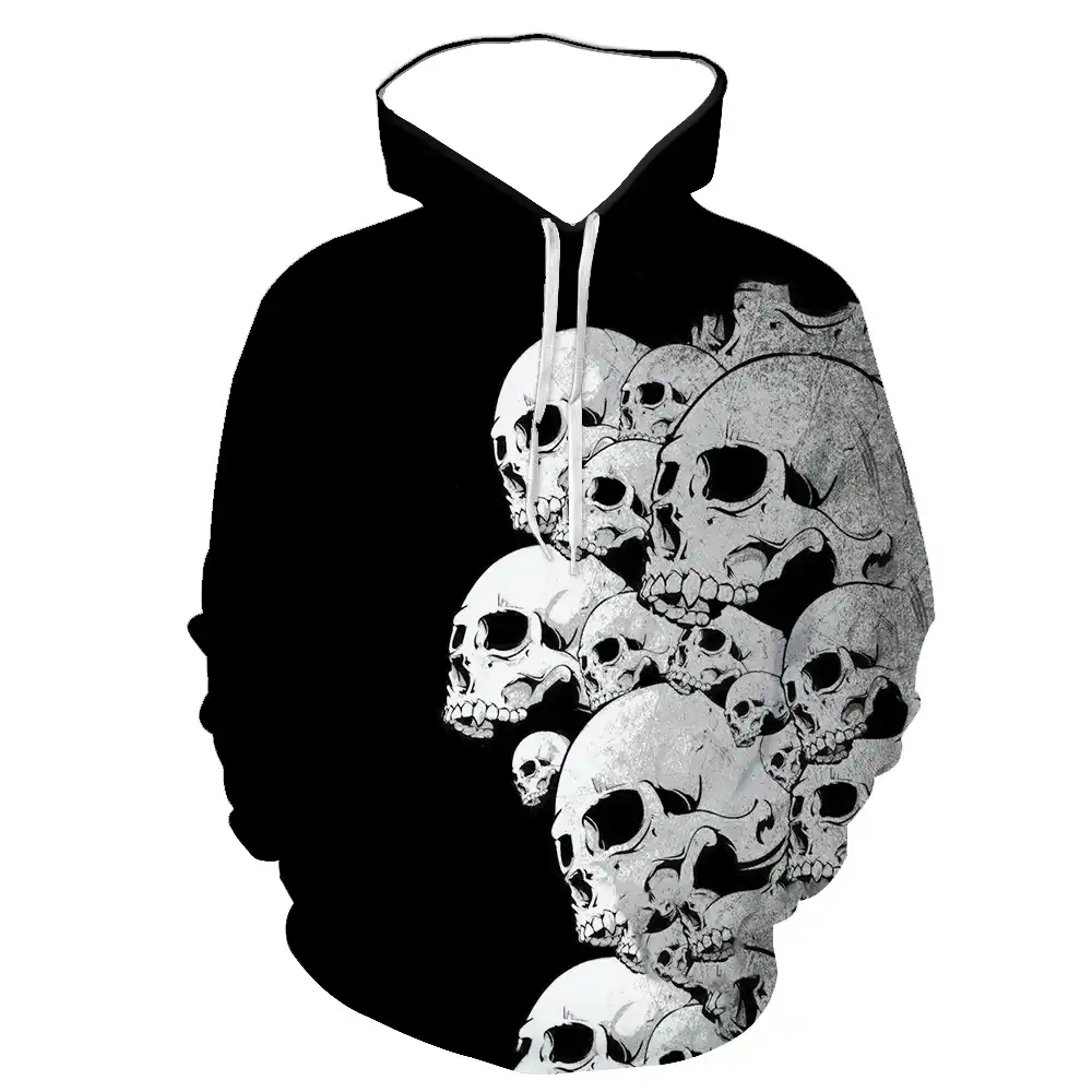 Star_wuvi Novelty 3D Skull Printed Hoodies Casual Long Sleeve Hooded Pullover Tops Blouse Sweatshirt for Men/Women,S~5XL 