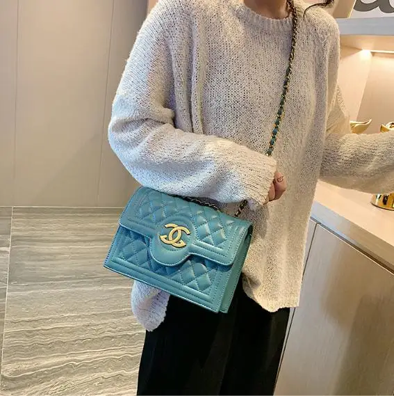 Новинка, женская сумка, Корейская версия, Xiaoxiang Lingge, сумка на цепочке, на одно плечо, косой пролет, маленькая сумка, AAA29