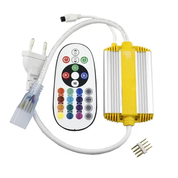 

NEW 220V RGB LED strip IR remote Controller Receiver + 24 Keys remote For AC 220V SMD 5050 rgb LED Strip Light wifi control