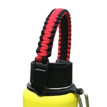 1 шт. фляжка на ремне ручка кольцо держатель с пряжкой Плетеный Паракорд чайник Перевозчик шнур для шнурка веревка