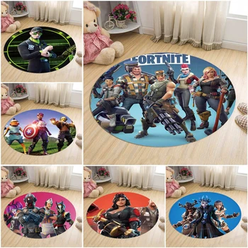 

Round Floor Mat Anime Figure Fortnites Bath Rug 3D Printed Bathtub Mat Non-slip Outdoor Carpet Child Kid Room Kitchen Home Decor