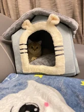 Bed-Mat Basket Kennel Sofa Dog-House Cat-Nest Puppy Cave Foldable Small Chihuahua Pet-Products