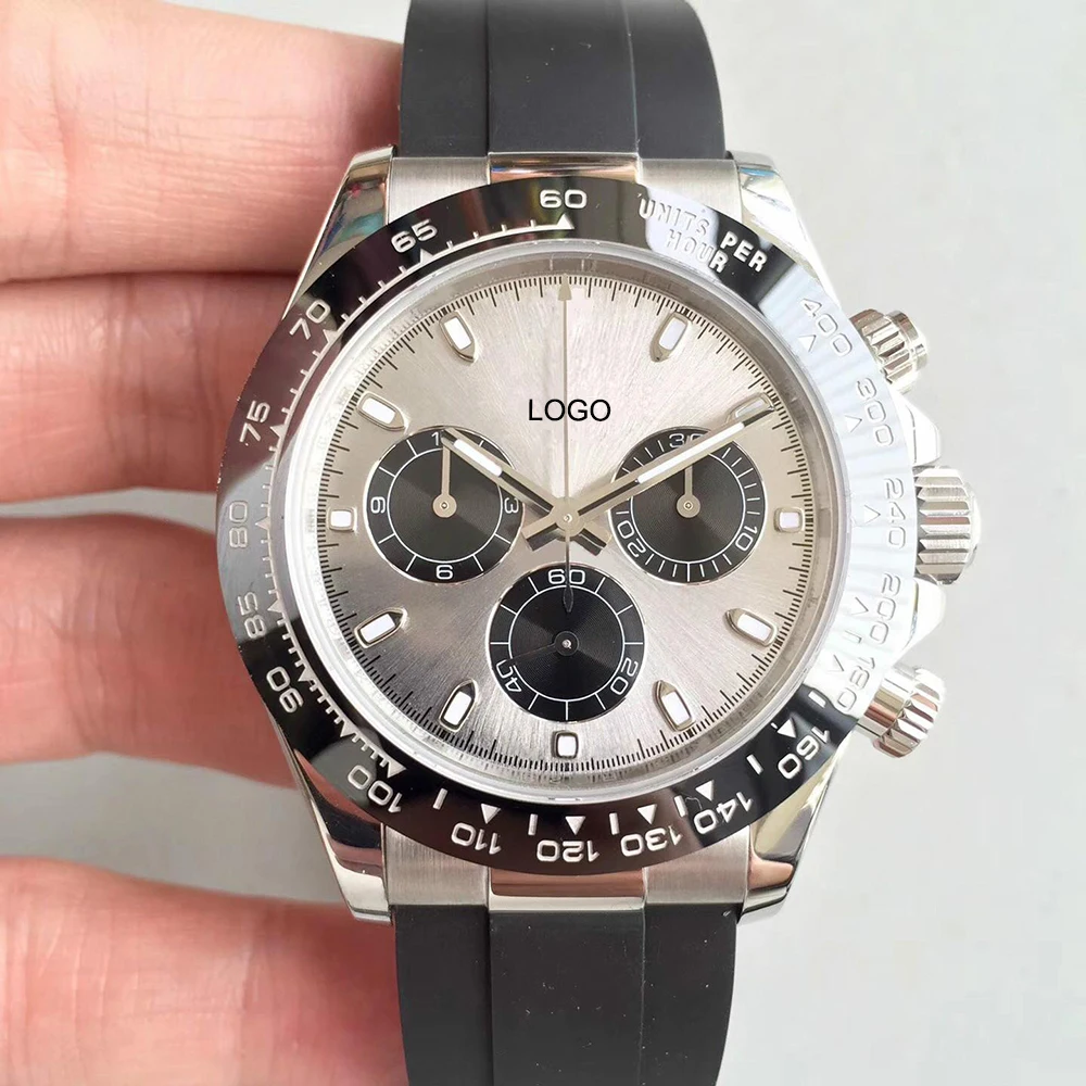 

AAAHigh Quality Luxury Watch Sapphire Cystal Black Rubber Strap Automatic Machine Men watches noob factory RolexableÂ