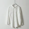 Mozuleva Basic White Shirts for Women Spring Summer Turn-down Collar Double Pockets Office Ladies Blouse Female Tops Blusas 2022 ► Photo 2/6