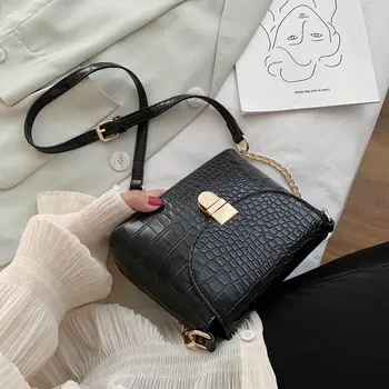 

Stone Patent Mini Crossbody Bags For Women 2020 Fashion Handbag Female Shoulder Bag PU Leather Hand Bag Ladies Chain Designer