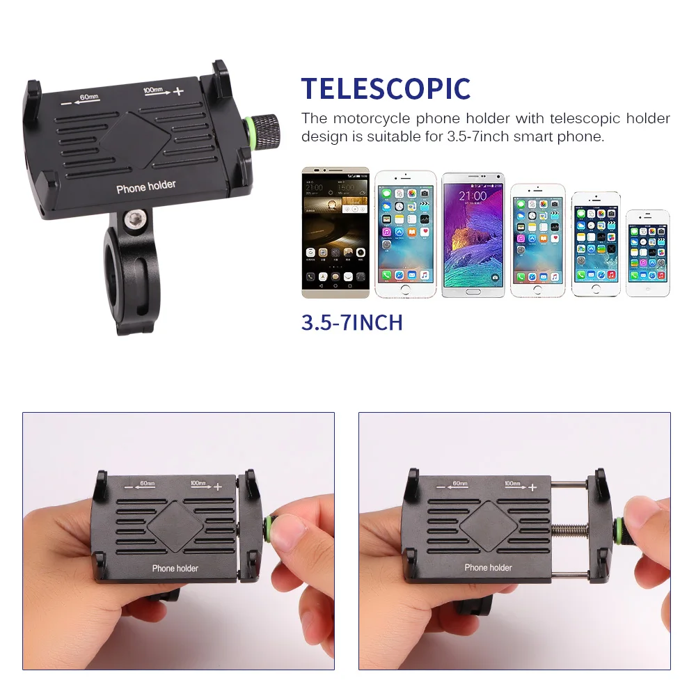 Держатель для телефона для мотоцикла с USB зарядным устройством для 3,5-7 дюймов, мото оборудование, держатель для горного велосипеда, аксессуары для мото