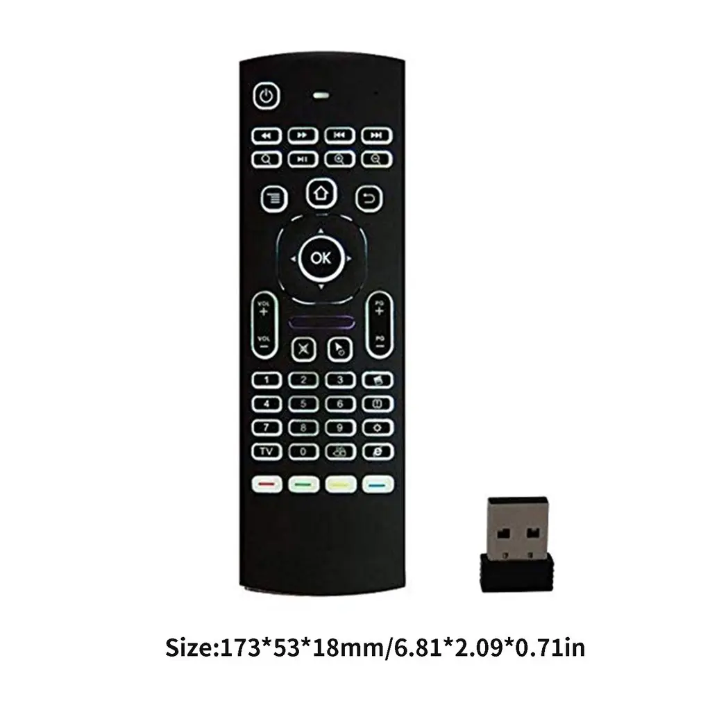 Mx3 Air mouse Голосовая версия с задней подсветкой Android умная Беспроводная воздушная мышь Пульт дистанционного управления T3 мышь и клавиатура