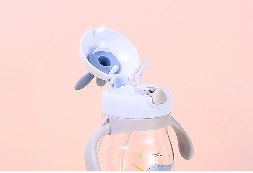 IMBABY/Детская Бутылочка с милыми заячьими ушками, детская бутылочка, чашка для питья, Tritan Fall, нескользящая, мультяшная, детская чашка