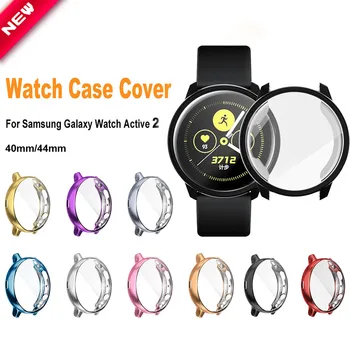

2pcs Screen Protector Case for Samsung Galaxy Watch Active 2 Ultra-Thin Soft Full Protection Cover for Galaxy Active2 40/44mm
