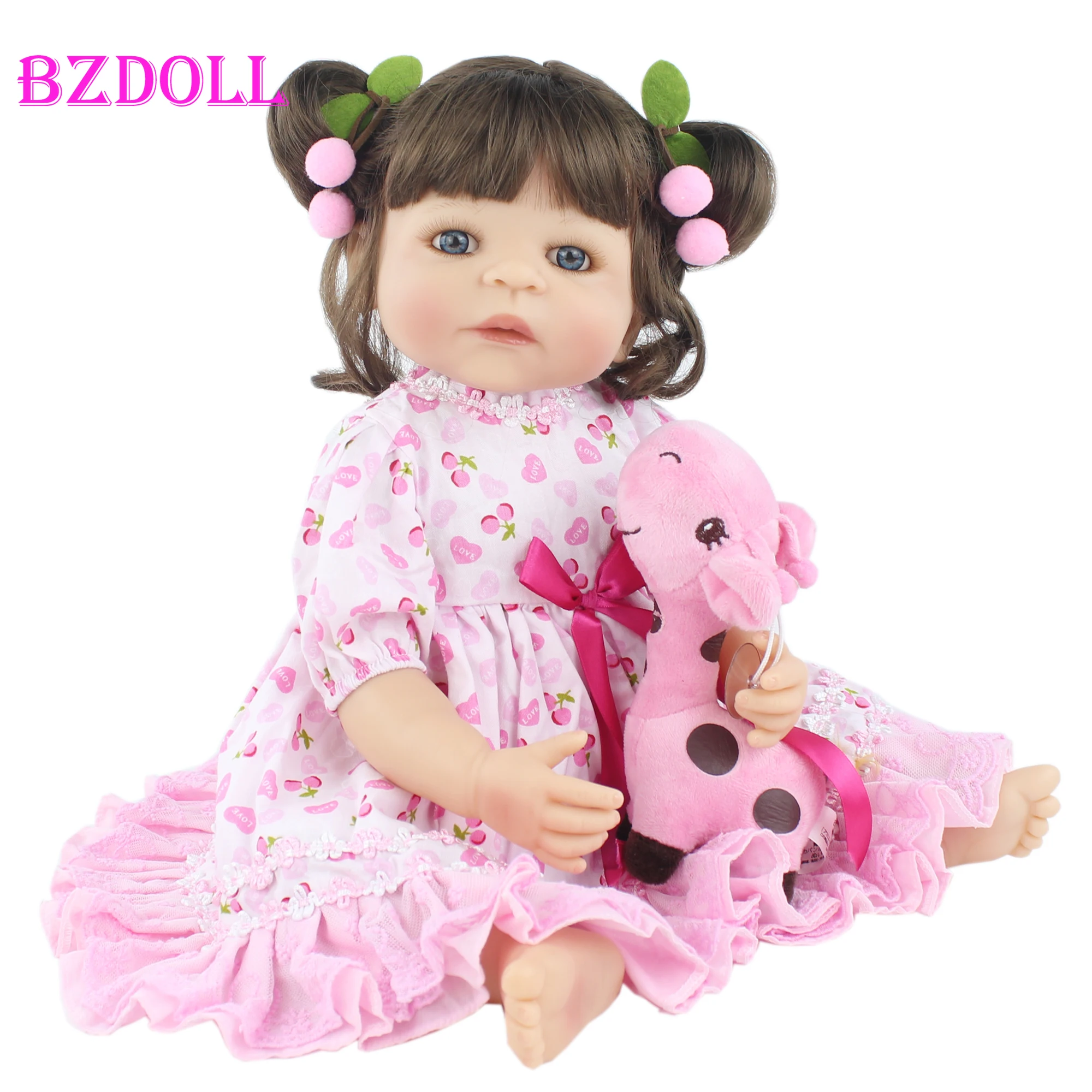55 см полный Силиконовый Reborn Baby Doll игрушка для девочек новорожденная принцесса