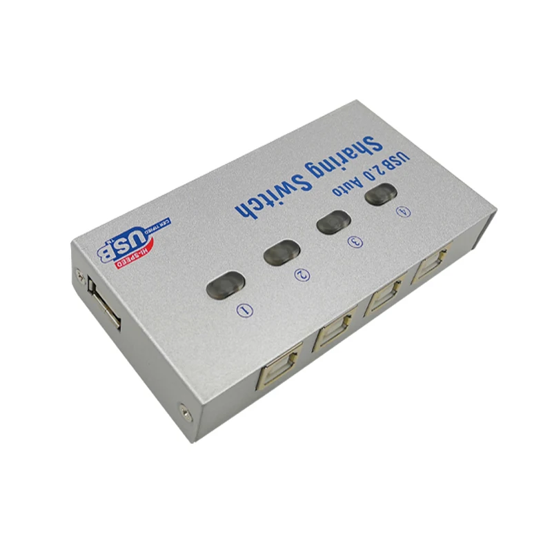 4 port USB smart switcher USB PRINTER SWITCH automatic splitter four in and one out multiple 3