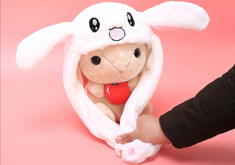 Милый Кролик плюшевая шляпа Забавный Playtoy уха вверх вниз кролик подарок игрушка для детей девушки подруги