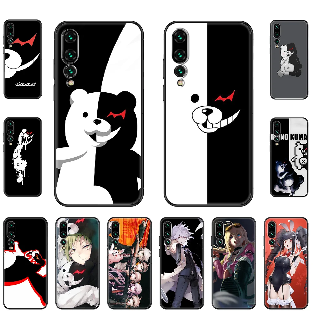 Чехол для телефона с аниме Danganronpa Huawei P 8 10 20 30 Smart Plus 2019 Z Lite Pro 2017 черный роскошный