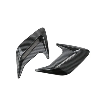 

Universal Car Sticker Carbon Fiber Look Shark Gills Simulation Outlet Side Tuyere Hood Decoration Air Inlet False Tuyere Black