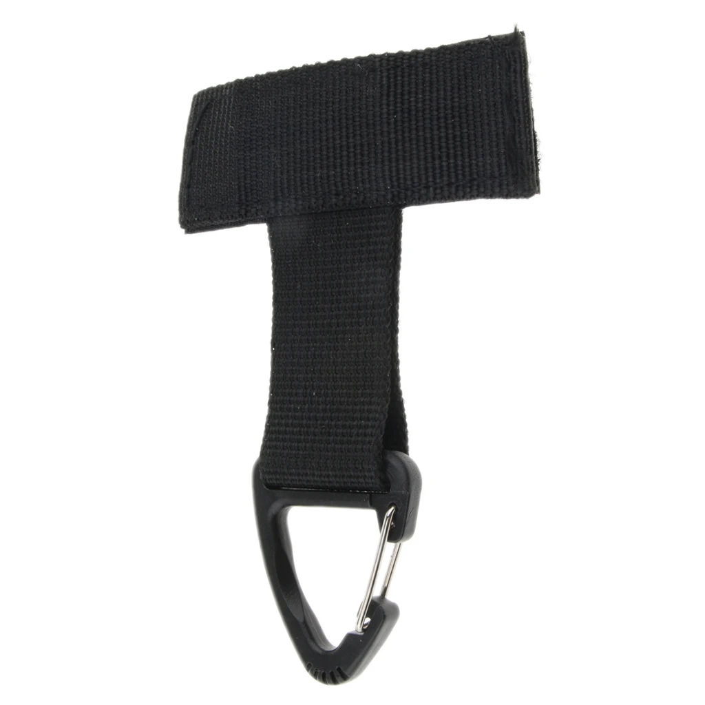 Belt Holder Nylon Clips with Spring Snap Hook, Keychain Carabiner Buckle for Molle Strap Webbing Attachement, Black