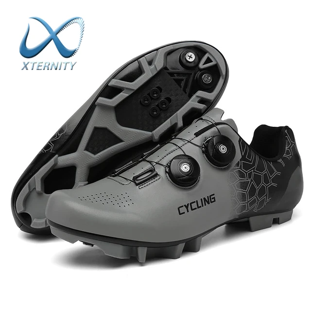 Road Cycling Shoes Men Outdoor Sport Bicycle Shoes Breathable Mtb Bike Flat Sneakers Mnountain Racing Cycling Sneakers Plus Size Grey-Mountain