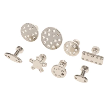 

8 Pieces/pack Car Paintless Dent Repair Kit Durable Professional Aluminum Alloy Puller Glue Pulling Tabs - Hand Tool