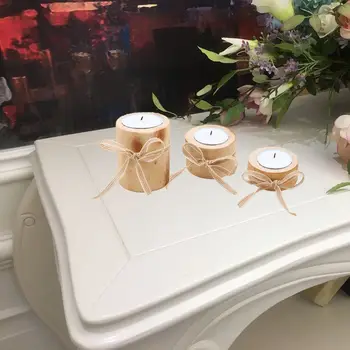 

Wooden candlestick Personalized Handmade Candle Holders For Rustic Wedding Birthday Party Home Decoration Craft