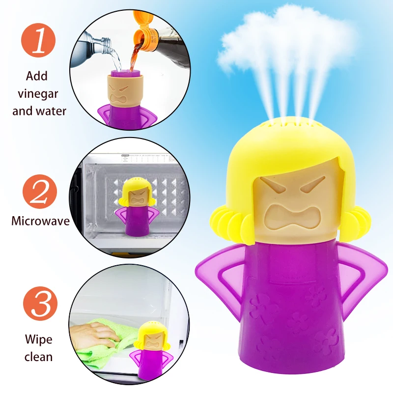 Super Microwave Easily Cleaner Oven Freshener Refrigerator Cleaning Angry Mama 