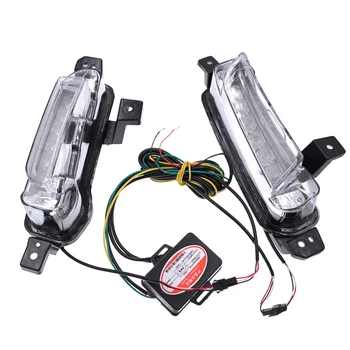 

12V ABS Fog Lamp For Suzuki- Vitara 2015 2016 2017 2018 DRL Daytime Running Light Car-styling Yellow turn signal