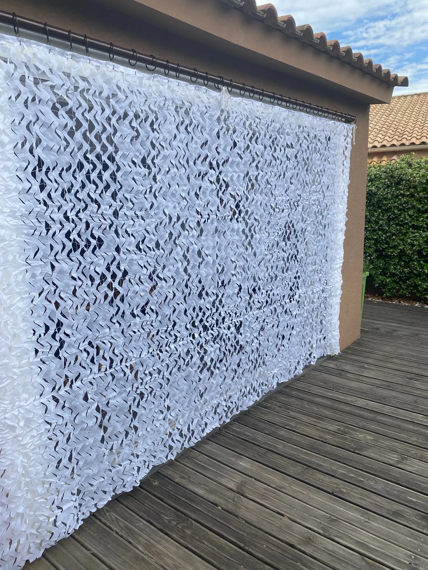 Welead 2.5M Camouflage Net White Reinforced for Garden Decoration Sun Shelter Outdoor Awning Terrace Patio Shading Camo