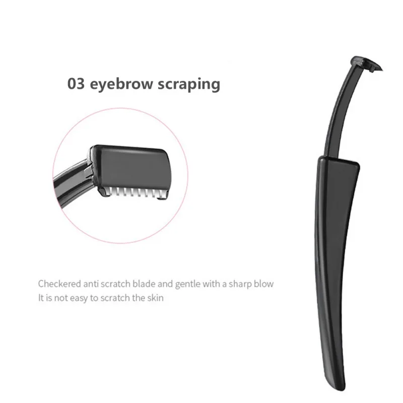 5pcs Eyebrow Trimming Tool Set Eyelash Comb Eyebrow Shaping Cutter Eyebrow Clip Eyebrow Scraping Kit